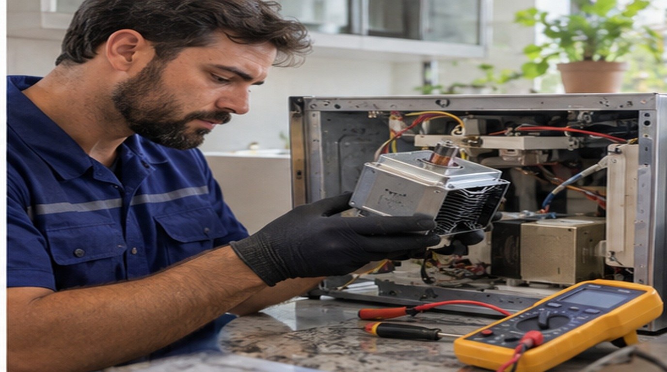 Conserto de micro-ondas em Limeira‑SP: troca do magnetron